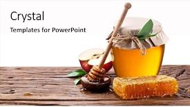  Presentation with paths - Colorful slide deck enhanced with glass can full of honey backdrop and a white colored foreground