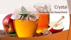  Presentation with paths - Colorful slide set enhanced with glass cans full of honey backdrop and a lemonade colored foreground