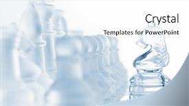  Presentation with chess - PPT layouts consisting of glass chess isolated on white background and a white colored foreground