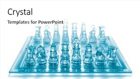  Presentation with chess board - Cool new presentation design with glass chess on chess board backdrop and a white colored foreground