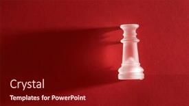  Presentation with chess - Theme having glass-chess-on-the-red background and a wine colored foreground