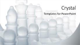  Presentation with chess pieces - Slide deck featuring glass chess pieces are standing background and a white colored foreground