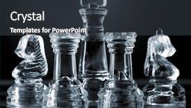  Presentation with chess board - Amazing slide deck having glass chess pieces is standing backdrop and a dark gray colored foreground