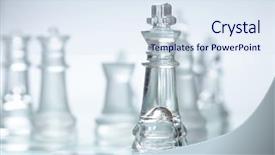  Presentation with chess - Slides with glass chess background and a sky blue colored foreground