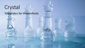  Presentation with crowd marketing chess - Cool new slide deck with glass chess backdrop and a  colored foreground