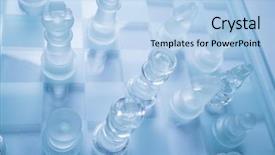  Presentation with chess - Cool new slide set with glass chess backdrop and a light blue colored foreground