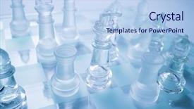  Presentation with chess - Amazing slide set having glass chess backdrop and a light blue colored foreground