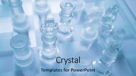 Presentation with chess in play - Colorful presentation theme enhanced with glass chess backdrop and a light blue colored foreground