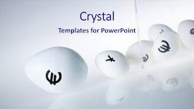  Presentation with eggs egg carton egg box - PPT theme featuring glass containing eggs with euro background and a  colored foreground