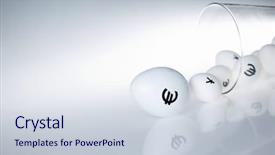  Presentation with euro - Theme having glass containing eggs with euro background and a  colored foreground