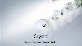  Presentation with dollar signs - Colorful slide set enhanced with glass containing eggs with euro backdrop and a  colored foreground