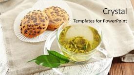  Presentation with green glass - Cool new PPT theme with glass-cup-of-green-tea backdrop and a lemonade colored foreground