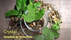  Presentation with dry fruits - Amazing presentation theme having glass-cup-with-dry-flowers backdrop and a tawny brown colored foreground