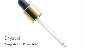  Presentation with serum - Presentation design with glass-dropper-with-golden-cap background and a white colored foreground