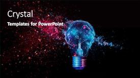  Presentation with light bulb - Amazing presentation having glass-explosion-of-a-filament backdrop and a black colored foreground