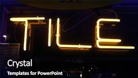  Presentation with tile - Theme enhanced with glass fire potection - neon sign series tile background and a  colored foreground