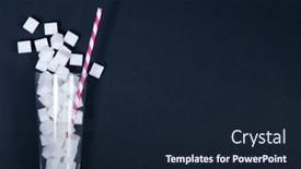  Presentation with soda - Beautiful slides featuring glass-full-of-sugar-cubes backdrop and a wine colored foreground