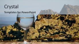  Presentation with clean water - Presentation design consisting of glass glass glass with clean background and a lemonade colored foreground