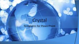  Presentation with blue lights - Colorful presentation enhanced with glass globe in lights backdrop and a teal colored foreground