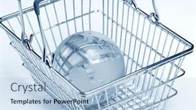  Presentation with globe - Audience pleasing slide deck consisting of glass-globe-in-the-shopping backdrop and a light blue colored foreground