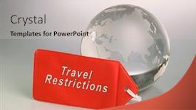  Presentation with travel globe - Cool new slide deck with glass-globe-with-text-travel backdrop and a soft green colored foreground