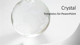  Presentation with globe - Presentation design enhanced with glass globe background and a white colored foreground