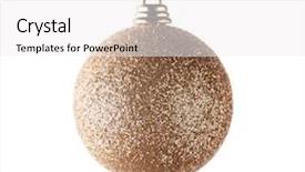  Presentation with golden christmas - Cool new presentation with glass-golden-toy-for-decoration backdrop and a white colored foreground