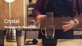  Presentation with cafe - Cool new presentation theme with glass grinding - brewing coffee in aeropress backdrop and a  colored foreground