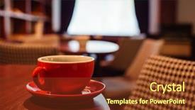  Presentation with coffee cup diary - Presentation theme enhanced with glass grinding - cup of coffee background and a tawny brown colored foreground
