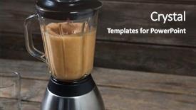  Presentation with juice - Presentation theme having glass grinding - juice being grind in juicer background and a  colored foreground