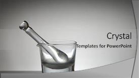  Presentation with mortar - Presentation theme having glass grinding - laboratory mortar with a white background and a light gray colored foreground
