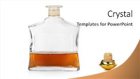  Presentation with bottle - Beautiful PPT layouts featuring glass half empty - bottle isolated on white background backdrop and a white colored foreground