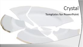  Presentation with exotic dish - Slides with glass half empty - broken dish is background and a  colored foreground