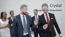  Presentation with banking - Beautiful slide set featuring glass hall backdrop and a light gray colored foreground