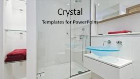  Presentation with ultra - Presentation consisting of glass hand wash basin background and a light gray colored foreground