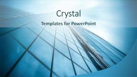  Presentation with industry future - Cool new PPT layouts with glass high rise building backdrop and a cool aqua colored foreground