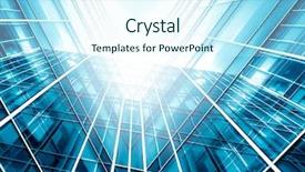  Presentation with industry future - Amazing PPT theme having glass high rise building backdrop and a cool aqua colored foreground