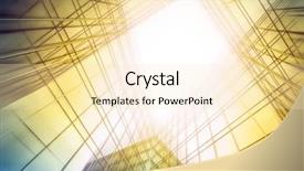  Presentation with tall building - PPT theme having glass high rise tall background and a lemonade colored foreground