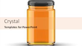  Presentation with honey - Slide deck featuring glass-honey-jar-label-mockup background and a yellow colored foreground