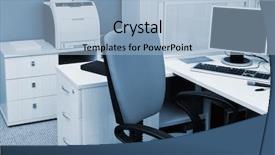  Presentation with modern reflective office buildings - Theme enhanced with glass in a modern office background and a light blue colored foreground