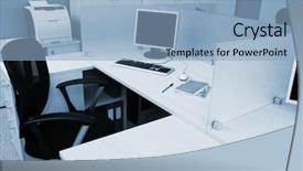  Presentation with modern reflective office buildings - Amazing PPT layouts having glass in a modern office backdrop and a light blue colored foreground