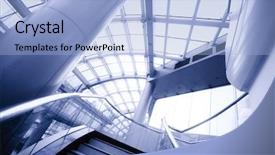  Presentation with glass industry - PPT theme consisting of isolated 3d rendered gift on white background with glittering thank you symbol coming out of it background and a sky blue colored foreground