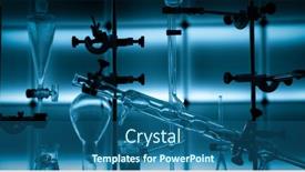  Presentation with laboratory chemical - Amazing presentation having glass-instruments-in-the-laboratory backdrop and a ocean colored foreground