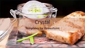  Presentation with vodka - Cool new PPT theme with glass jar - snack under vodka backdrop and a coral colored foreground