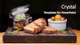  Presentation with vodka - Beautiful slides featuring glass jar - snack under vodka backdrop and a black colored foreground