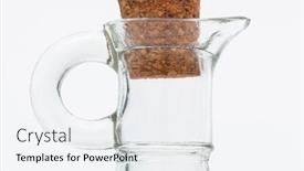  Presentation with cork - Presentation with glass-jar-and-cork background and a white colored foreground