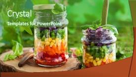  Presentation with jar food canning vegetable canned - Slide set with glass jar for summer picnic background and a tawny brown colored foreground