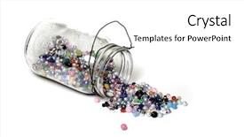  Presentation with jewelry crafts - Cool new presentation theme with glass jar of beads backdrop and a white colored foreground