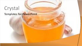  Presentation with honey - PPT theme with glass jar of honey isolated background and a white colored foreground