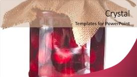  Presentation with guava fruits fresh green fruit - Colorful PPT layouts enhanced with glass jar with cherries fruits backdrop and a coral colored foreground